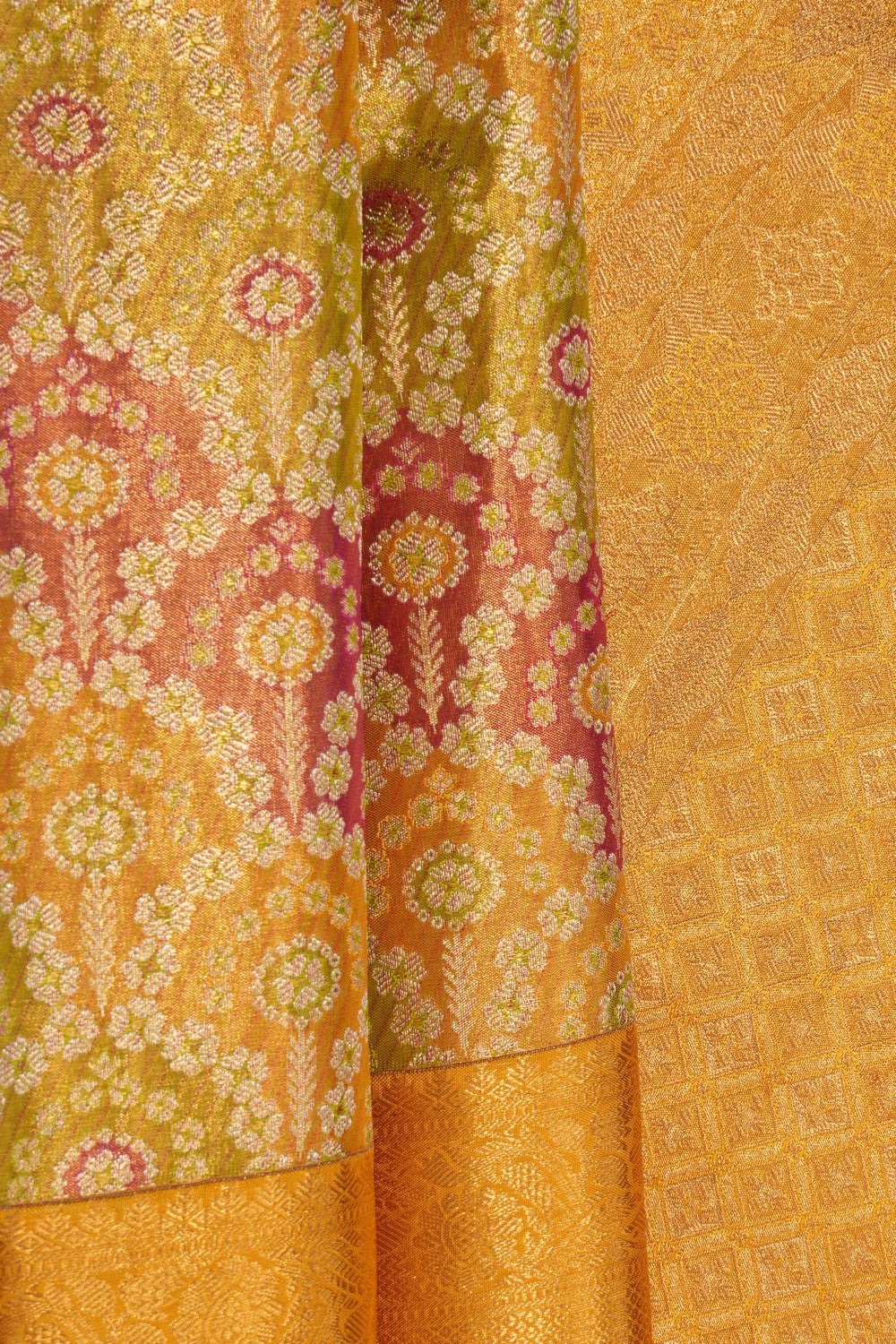 Image of Kanchipattu Brocade Gold Saree
